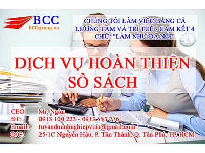 Dịch vụ hoàn thiện sổ sách kế toán