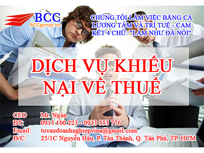 Dịch vụ khiếu nại về thuế