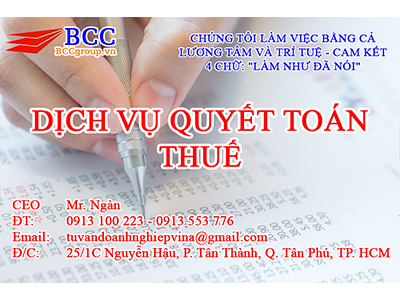 Dịch vụ quyết toán thuế